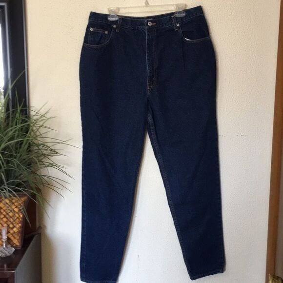 Vintage L A Blues High Waisted Dark Wash Jeans 20 - Picture 1 of 11